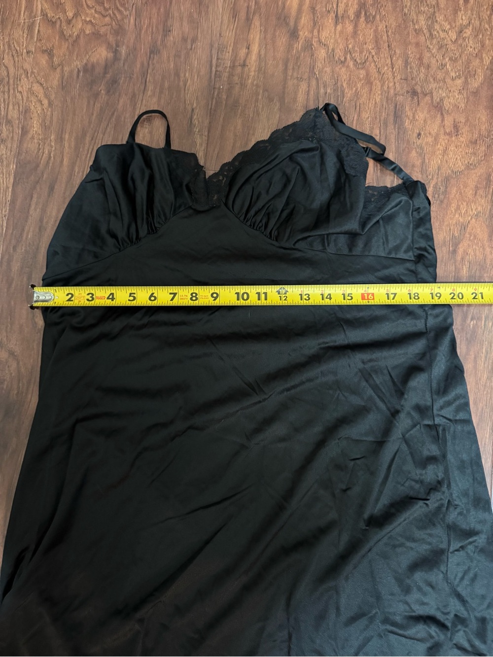 STUNNING VINTAGE BLACK SILK SLIP DRESS NIGHTWEAR ππππβ€οΈ - Picture 7 of 8